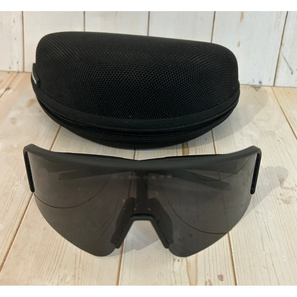 Blenders Eclipse X2 Sunglasses Polarized Jet Line Satin Black Smoke